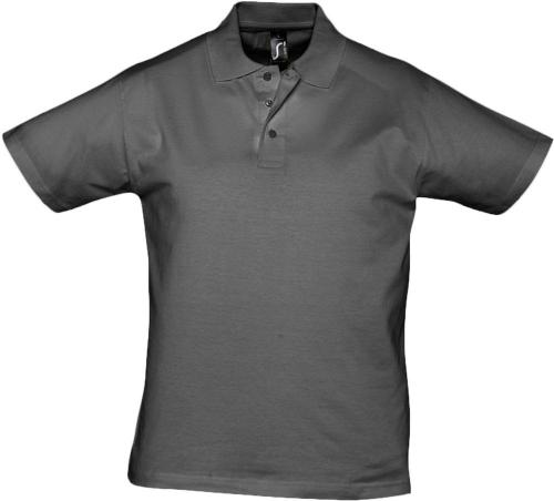 Рубашка поло мужская Prescott men 170 темно-серая, размер S