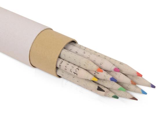 Набор цветных карандашей из "газетной бумаги" в тубе «News»