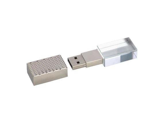 USB 2.0- флешка на 8 Гб кристалл в металле