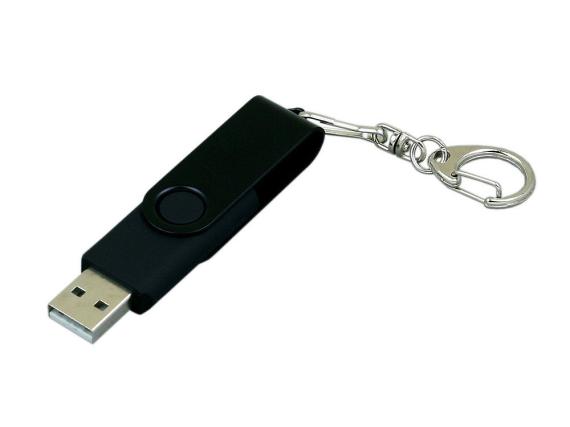 USB 3.0- флешка промо на 32 Гб с поворотным механизмом и однотонным металлическим клипом