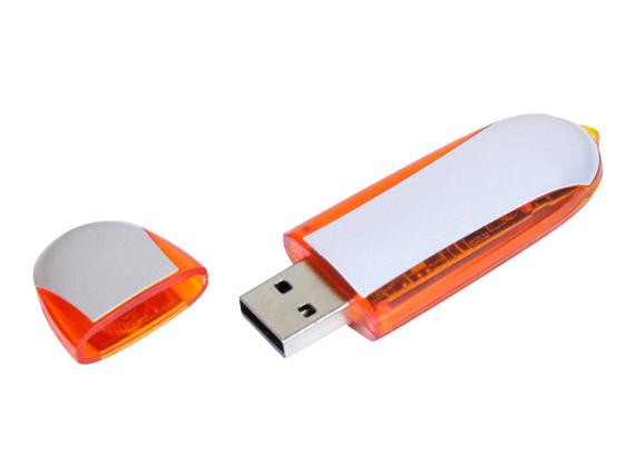 USB 3.0- флешка промо на 64 Гб овальной формы