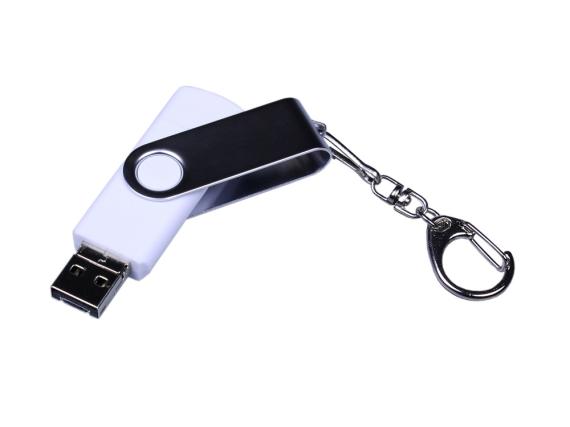 USB 2.0/micro USB/Type-C- флешка на 64 Гб c поворотным механизмом