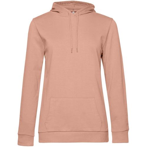 Толстовка с капюшоном женская Hoodie, бежевая (nude), размер XL