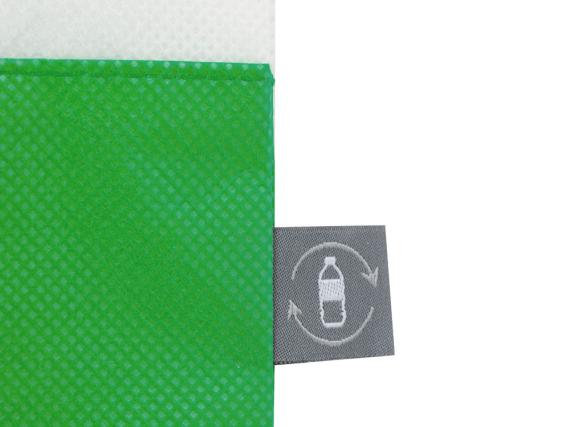 Сумка-шоппер двухцветная Reviver из нетканого переработанного материала RPET