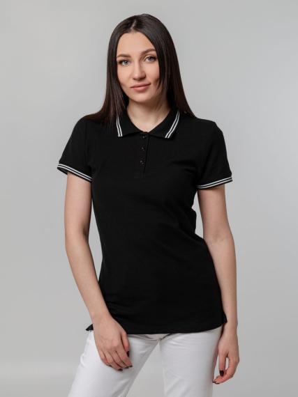 Рубашка поло женская Virma Stripes Lady, черная, размер L