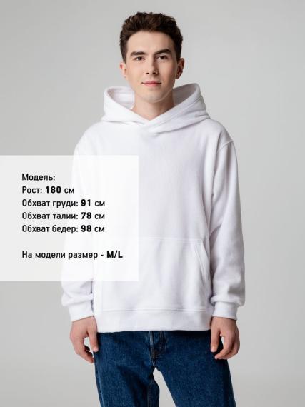 Худи флисовое унисекс Manakin, белое, размер XL/2XL