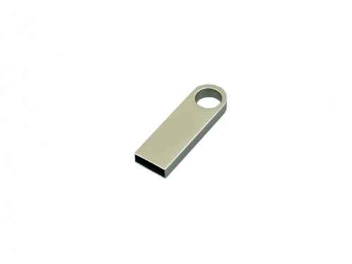 USB 2.0- флешка на 16 Гб с мини чипом, компактный дизайн с круглым отверстием