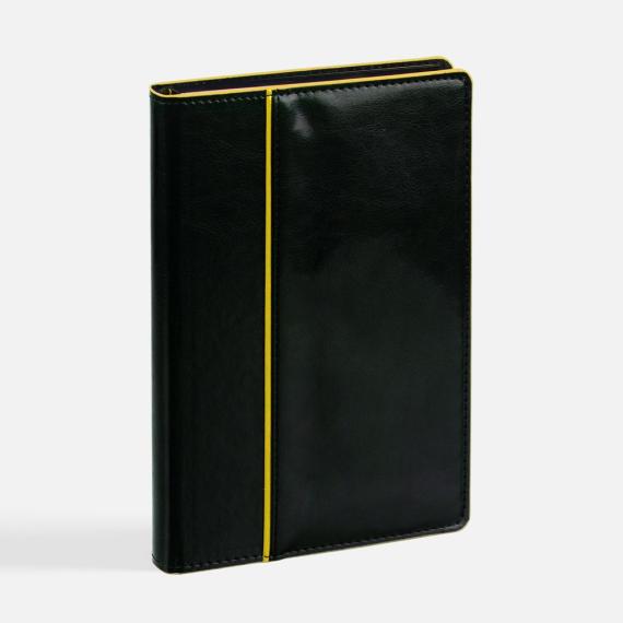Ежедневник Alanis, недатированный, черный c желтым