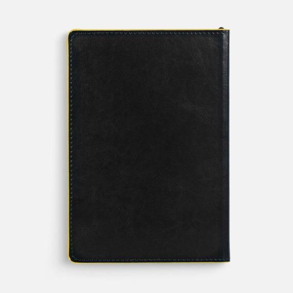 Ежедневник Alanis, недатированный, черный c желтым