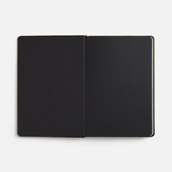 Ежедневник Alanis, недатированный, черный c желтым