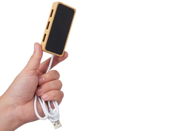 USB хаб с подсветкой лого «Reedia S5», 3*USB, 1*Type C