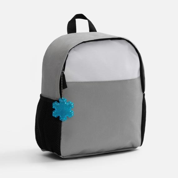 Пешеходный светоотражатель с цепочкой «Снежинка», синий