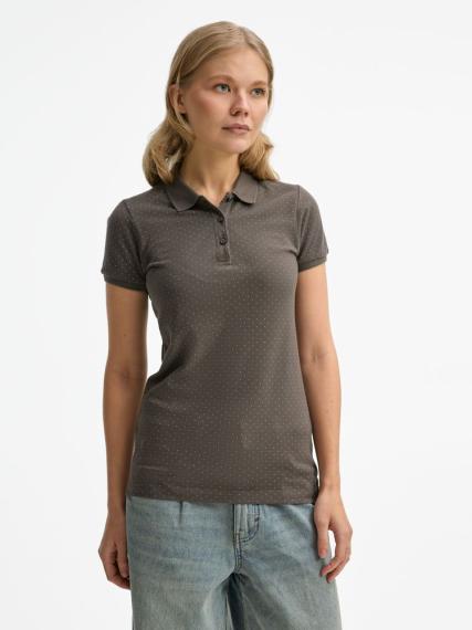 Рубашка поло женская Brandy Women темно-серый с белым, размер L