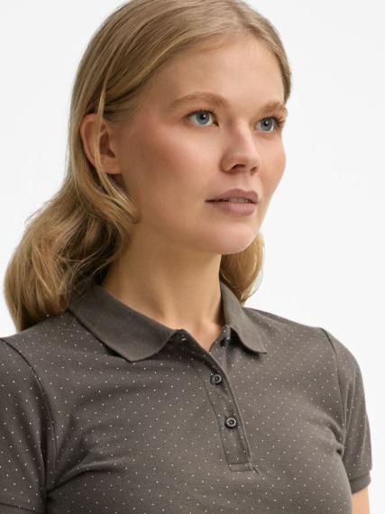 Рубашка поло женская Brandy Women темно-серый с белым, размер L