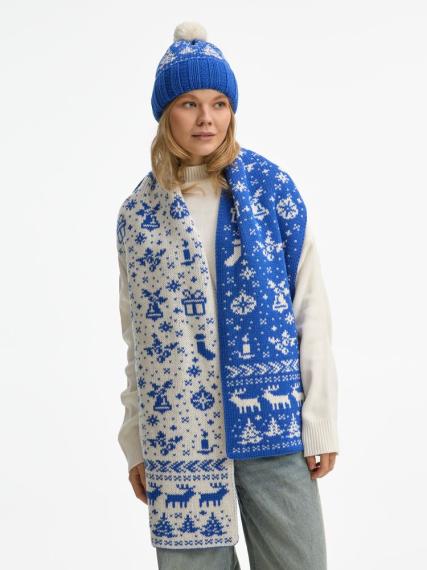 Шапка Holidale, синяя с молочным