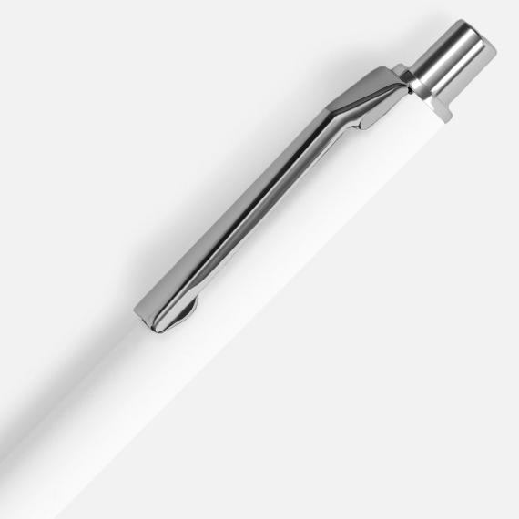 Ручка шариковая Lobby Soft Touch Chrome, белая