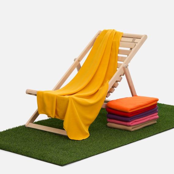 Флисовый плед Warm&Peace XL, желтый