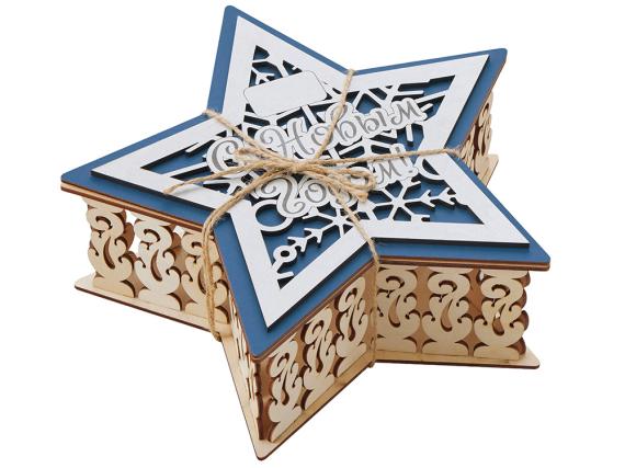 Шкатулка из фанеры в виде звезды «Asteris»
