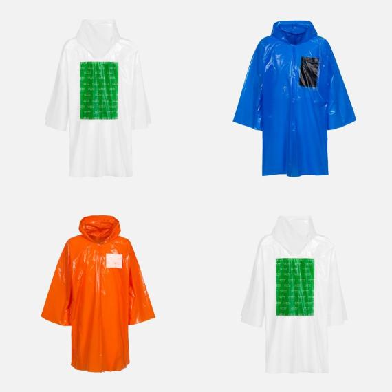 Дождевик-плащ CloudTime с печатью в один цвет на заказ