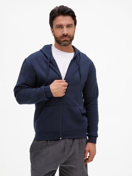 Толстовка унисекс Stone темно-синяя, размер L