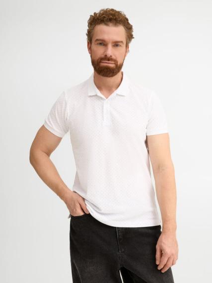 Рубашка поло мужская Brandy Men, белая с темно-синим, размер L