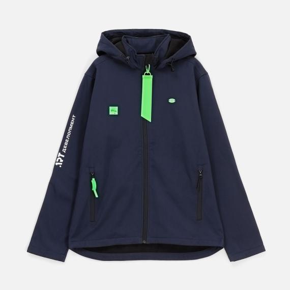 Куртка софтшелл с капюшоном мужская Race Men, темно-синяя, размер M