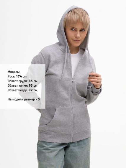 Толстовка унисекс Stone серый меланж, размер XL