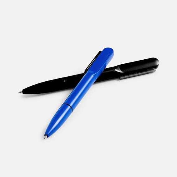 Ручка шариковая Lucenti с подсветкой логотипа, черная