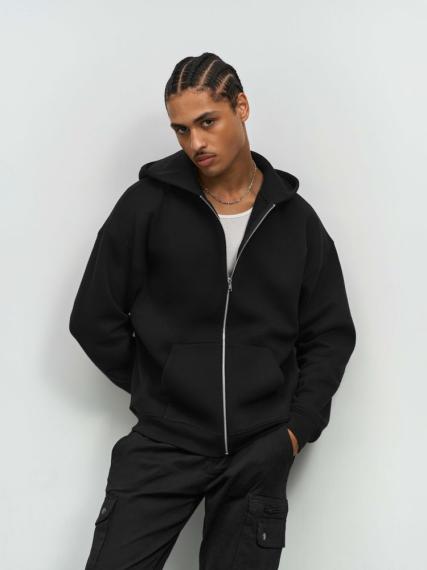 Толстовка унисекс на молнии Jelo, черная, размер XS