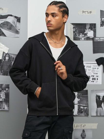 Толстовка унисекс на молнии Jelo, черная, размер XS