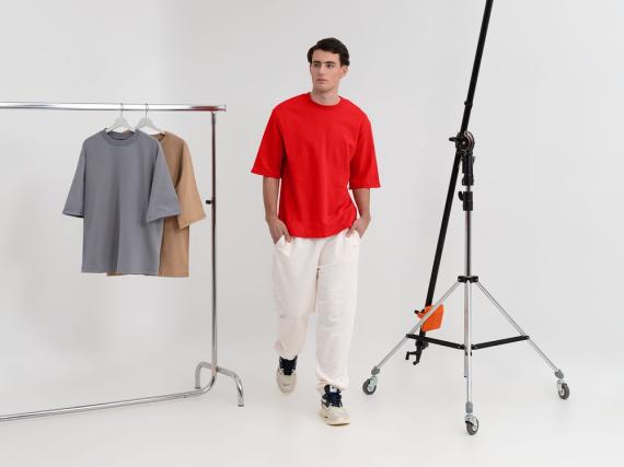 Футболка оверсайз унисекс Kosmos 2.0, красная (алая), размер XL/XXL