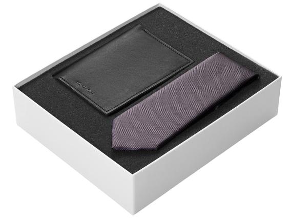 Подарочный набор Long River: обложка для паспорта, галстук