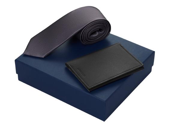 Подарочный набор Long River: обложка для паспорта, галстук