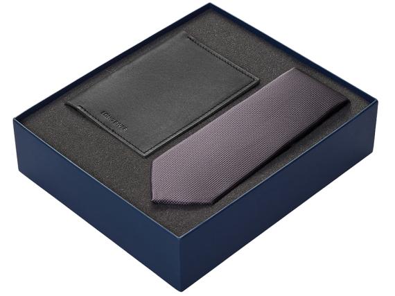 Подарочный набор Long River: обложка для паспорта, галстук