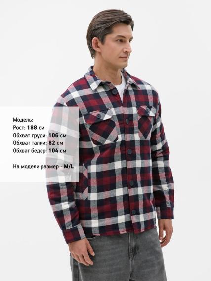 Куртка-рубашка оверсайз унисекс Noah, бордовая, размер 3 (3XL/4XL)