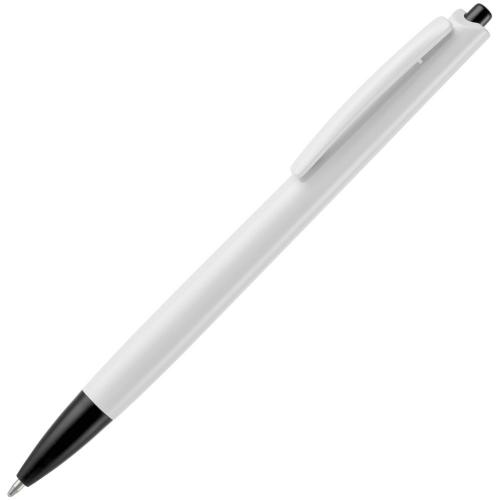 Ручка шариковая Tick, белая с черным