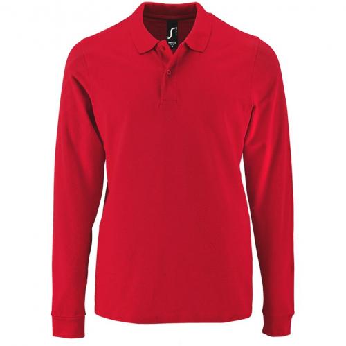 Рубашка поло мужская с длинным рукавом Perfect LSL Men красная, размер XL