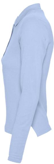Рубашка поло женская с длинным рукавом Podium 210 голубая, размер M