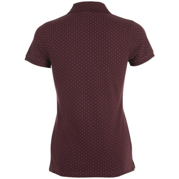 Рубашка поло женская Brandy Women, бордовая с белым, размер XS